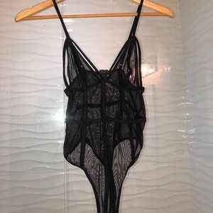 Black Mesh Bodysuit